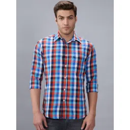 Kenneth Cole Multicolor Checked Slim Fit Shirt-image-33