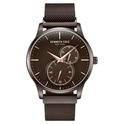 Kenneth Cole Multifunction Brown Dial Stainless Steel Strap Watch For Men-image-47