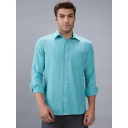 Kenneth Cole Teal Solid Slim Fit Shirt-picture-26