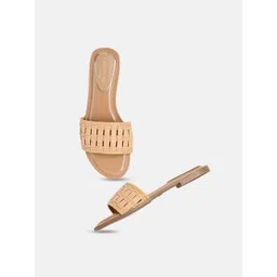 Kenneth Cole Textured Open Toe Flats-image-35