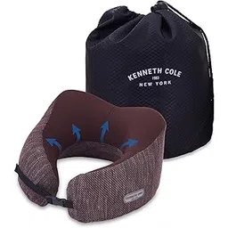 KENNETH COLE Unisex U-Shaped Neck Pillow – Adjustable & Ergonomic Design Travel Pillow|Ultimate Comfort Neck Pillow Ideal for Cars, Trains, Home, Office, Long Flight|Full Surrounding & Soft Pillow-image-10