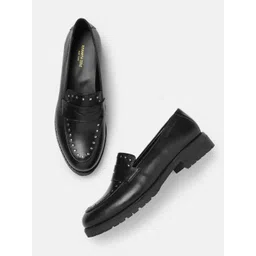 Kenneth Cole Women Studded Leather Penny Loafers-picture-23