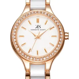 KENNETH SCOTT Women Embellished Dial & Bracelet Style Straps Analogue Watch K23509-KCWW image 4