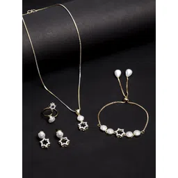 Kennice Gold-Plated AD-Studded Jewellery Set-picture-20