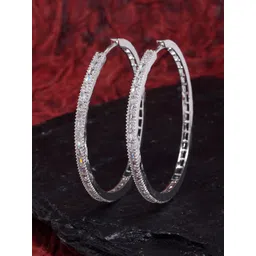 Kennice Silver-Plated Circular Hoop Earrings-picture-17