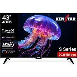kenstar 109 cm (43 inch) Ultra HD (4K) LED Smart Tizen TV 2025 Edition with Metal Frameless Design | 24W Dolby Audio | Samsung TV Plus (100+ Free Channels) | Voice enabled Smart Remote image 1