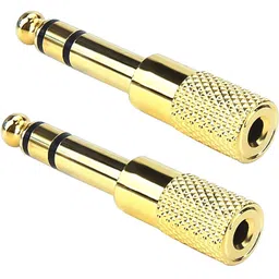 Kenware GOLDEN 6.3 mm Stereo Male Pin to 3.5 mm Audio Female pack of-2pes Connector Phone Converter-picture-19