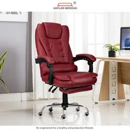 kepler brooks Italia Study Chair in Maroon Colour-picture-12