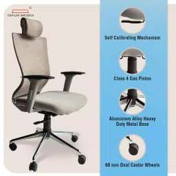 Kepler Brooks Office Chair Fabric Nexa Grey image 4
