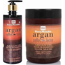 Keramoniks Argan Oil Hair Shampoo 500 ml + Argan Oil Hair Mask 1000 ml (Pack Of 2)-picture-27