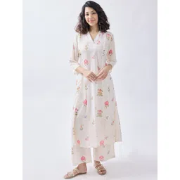 KERI PERRY Floral Printed V Neck Top With Palazzos Co-Ords-picture-35