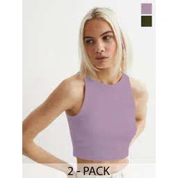 KERI PERRY Women Pack Of 2 Sleeveless Tank Crop Top-picture-36