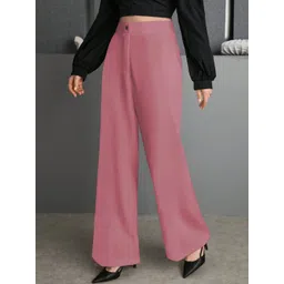 KERI PERRY Women Relaxed Straight Leg High-Rise Non Iron Trousers-picture-17