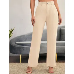 KERI PERRY Women Relaxed Straight Leg High-Rise Trousers-picture-38
