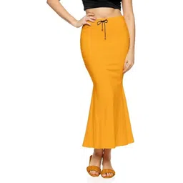 KERMIT FishCut_Mustard_XXL_Saree Shapewear shapewear petticoat For saree Lycra Blend Petticoat-picture-26