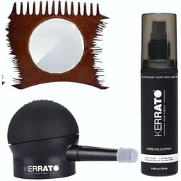 Kerrato Hair Fibres Pump Applicator + Hair Fibre Comb + FibreHold Spray | Hair Fibre Accessory Kit | Instant Hair Fibre Kit-picture-15