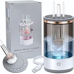 KESHAVAM Electric Makeup Brush Cleaner,USB Automatic Cosmetic Brush Cleaner,Upgraded Electric Makeup Brush Cleaner for All Size Beauty Makeup Brushes,Auto-Rotating Brush Cleaner Deep Cleaning (Multi)-picture-19