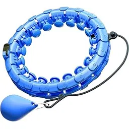 KESHAVAM Smart Hula Ring Hoops, Weighted Hula Circle 24 Detachable Fitness Ring with 360 Degree Auto-Spinning Ball Gymnastics, Massage, Adult Fitness for Weight Loss (Multicolor)-picture-10