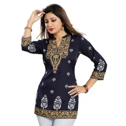 keshubaba Floral Printed Pure Cotton Kurti image 1