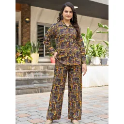 Kesudi Printed Shirt Collar Shirt With Trousers-picture-30