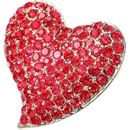 kesyoo 1pc Rhinestone Heart Brooch for Women Cute Decorative Breastpin Clothing Accessory Lovely Corsage for Parties Weddings Valentine Day Fashionable and Lightweight Design-picture-33