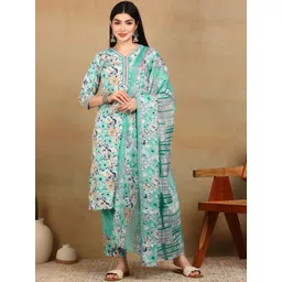 KETAKI FASHION Women Floral Printed Regular Kurta with Trousers & With Dupatta-picture-11