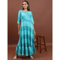 KETCH Ethnic Motifs Maxi Dress-picture-35