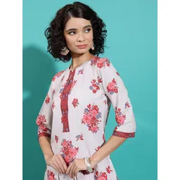 KETCH Floral Printed Keyhole Neck Straight Kurta-picture-36