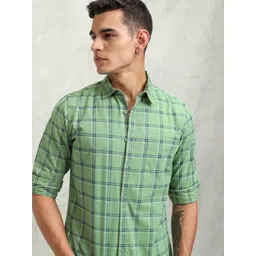KETCH Men Slim Fit Opaque Checked Casual Shirt-picture-20