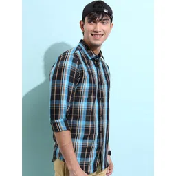 KETCH  Slim Fit Tartan Checked Casual Shirt-picture-27