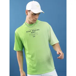 KETCH Unisex Typography Printed Drop Shoulder-Sleeves Oversized T-shirt-picture-36