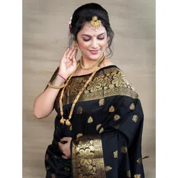 Kevami Fashion Women Woven Design Silk Cotton Kanjeevaram Saree image 1