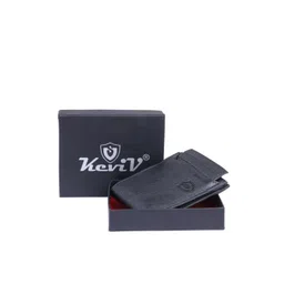 Keviv Men Black Leather Two Fold Wallet-picture-16