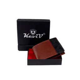 Keviv Men Tan & Black Leather Two Fold Wallet-picture-14