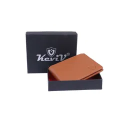Keviv Men Tan Artificial Leather Two Fold Wallet-picture-35