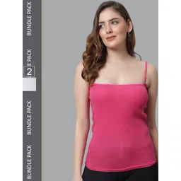 KEX Women Pack Of 2 Cotton Camisoles-picture-22