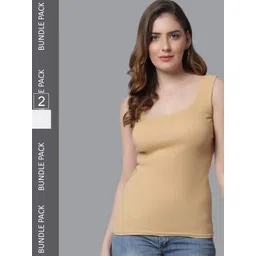 KEX Women Pack Of 2 Cotton Tank Tops-picture-25