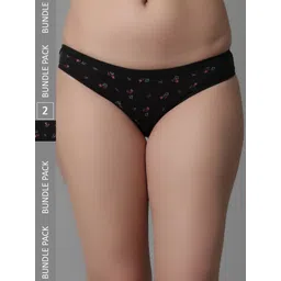 KEX Women Pack Of 2 Floral Printed Cotton Hipster Briefs-picture-17