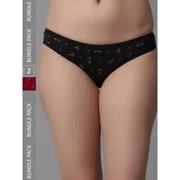 KEX Women Pack Of 2 Floral Printed Cotton Hipster Briefs-picture-25