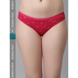 KEX Women Pack Of 2 Floral Printed Pure Cotton Hipster Briefs-picture-18