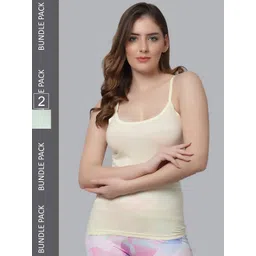 KEX Women Pack Of 2 Non-Padded Cotton Camisoles-picture-21