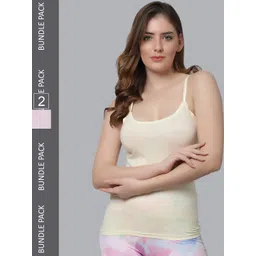 KEX Women Pack Of 2 Non-Padded Cotton Camisoles-picture-27