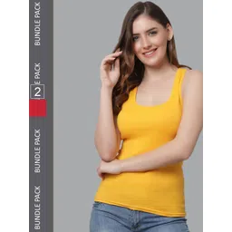 KEX Women Pack Of 2 Non Padded Cotton Camisoles TT-LN-REDYLO-576-S-picture-23