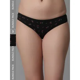 KEX Women Pack Of 3 Floral Printed Cotton Hipster Briefs-picture-17