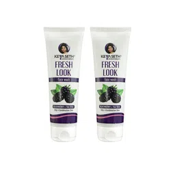 keya seth aromatherapy KEYA SETH Set of 2 Fresh Look Blackberry & Tea Tree Face Wash - 100ml Each-picture-10