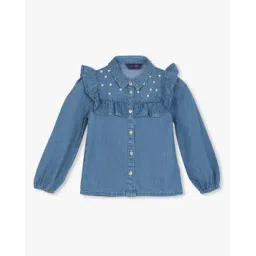 kg frendz for trends select Girls Embellished Relaxed Fit Shirt-picture-25