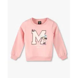 kg frendz Girls Minnie Mouse Print Regular Fit Round-Neck Sweatshirt-picture-11