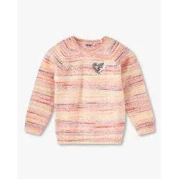 kg frendz Girls Patterned Regular Fit Sweater-picture-35