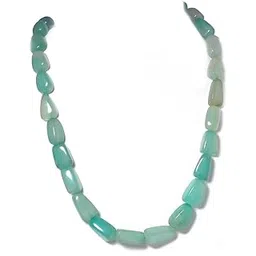 KGN GEMS, BEAUTIFUL NATURAL BLUISH GREENISH QUARTZ GEMSTONE BEADS NECKLACE, HEALING CHAKRA, PLAIN QUARTZ GEMSTONE, SMOOTH HAND POLISHED BEADS, FOR WOMEN AND MEN-picture-14