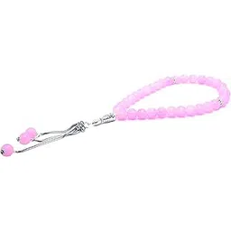 kgn gems KGN GEM, Beautiful Natural Pink Rose Quartz Round Gemstone, 10MM Plain Prayer 33 Beads TASBIH, Faith and Love, for Women and Men,-picture-56